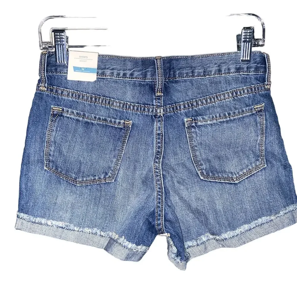 Old Navy Denim Shorts Girls Size 14 Cuff Hem NWT *